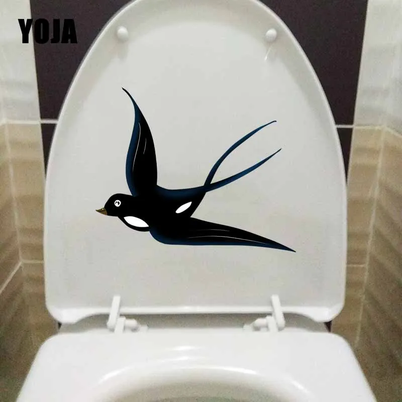 

YOJA 22.4X15.8CM Flying Swallow Silhouette Art Mural Wall Sticker Bedroom Home Decor Toilet Decal T5-0706