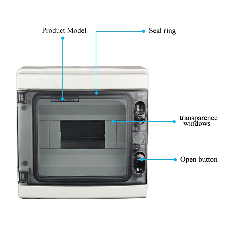 HA серии 8Way IP65 Водонепроницаемый и пылезащитный распределительная коробка главного щита управления коробка АБС-пластик Материал для размыкатели цепи Крытый на стене