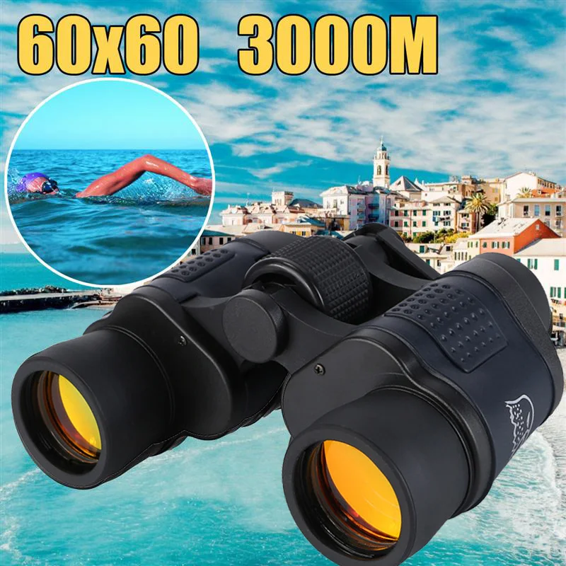 

New 60X60 Optical Telescope Night Vision Binoculars High Clarity 3000M Waterproof High Power Definition Outdoor Hunting