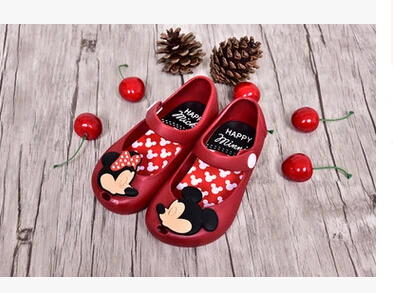Г. Новая обувь сандалии на мягкой подошве с рисунком для маленьких мальчиков и девочек - Цвет: Красный