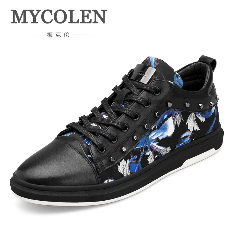 

MYCOLEN 2018 Hot Sales Men Casual Shoes Lace-Up Leisure Style Breathable Fashion Unique Sneakers Sapato Casual Masculino
