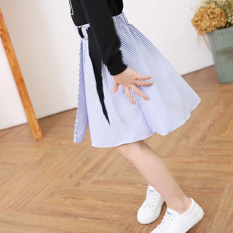 2017 джинсовая юбка для девочек милая школьная одежда подростков Saia детей 56789 10 11 12