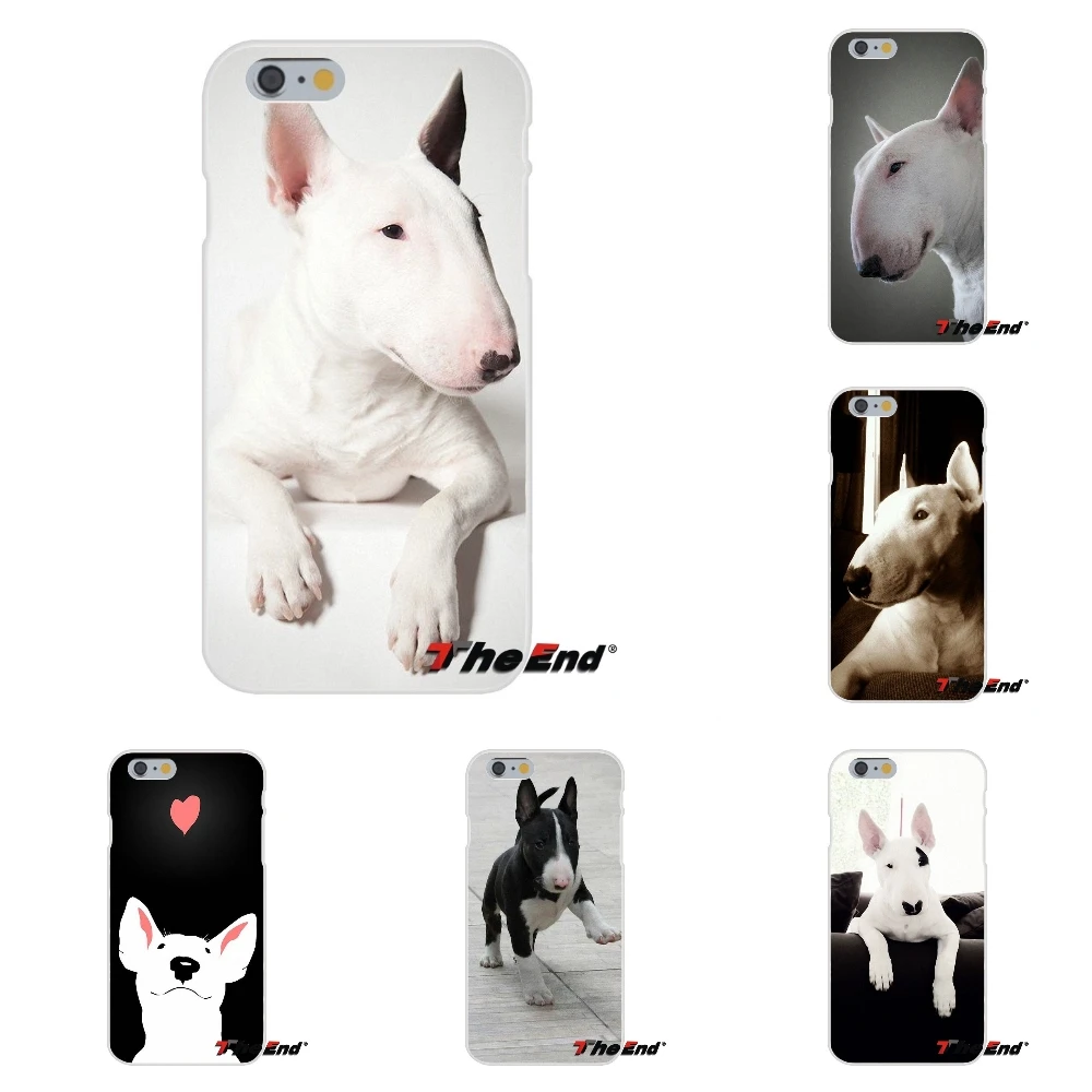 Cute Pretty bull terrier dog puppies Silicone Phone Case