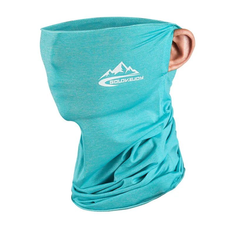 Ледяная шелковая полумаска для лица летняя ветрозащитная Пылезащитная Солнцезащитная дышащая маска для шеи для мужчин и женщин маскарадная повязка на голову RR7176 - Цвет: Зеленый