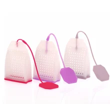 Горячая мешок стиль силиконовый ситечко для чая ПЕРФОРИРОВАННОЕ ситечко для трав и специй фильтр кухня Прямая