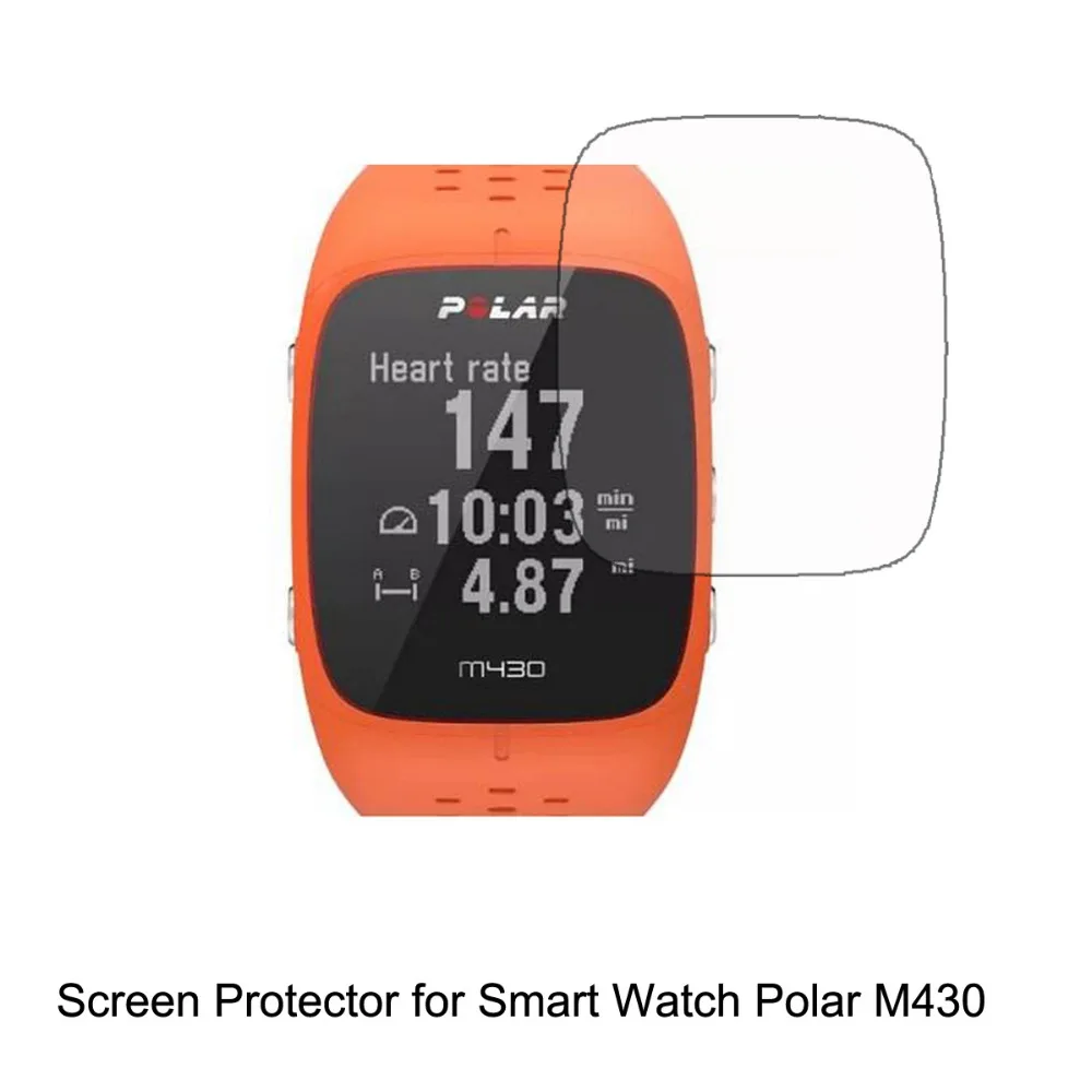 

3* Clear LCD Film Anti-Scratch Screen Protector Cover Shield Film for Smart Watch Computer Polar M430 Accessories