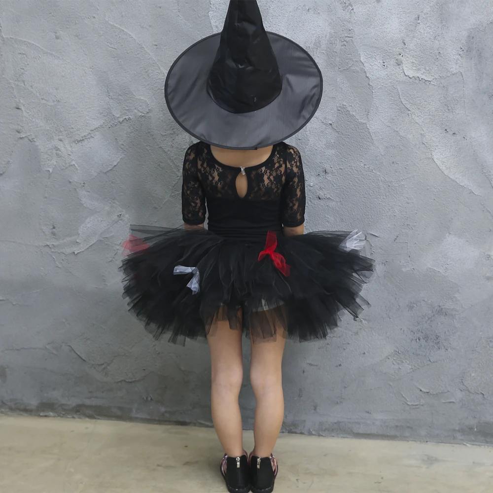 Черная юбка-пачка для девочек, косплей, пират, вампир, дьявол, фатиновая юбка для девочек, Детский карнавальный костюм Хэллоуина, детская юбка-пачка
