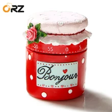 ORZ Lovely Mechanical Kitchen Timer Alarm Clock Cooking Countdown Dial Timers Set 60 Minutes Time Reminder Kitchen Gadgets