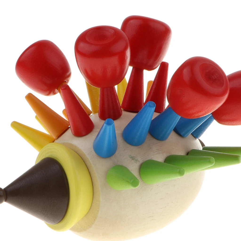 Disassembly & Assembly Magnetic Hedgehog Toy Kids Baby Wooden Toy Early Education Teaching Puzzles Kits Play Activity