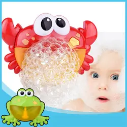 Детский пузырьковый краб, пена, лягушка, Игрушки для ванны, детское мыло для ванной, машина для вспенивания, Детская ванна, милая