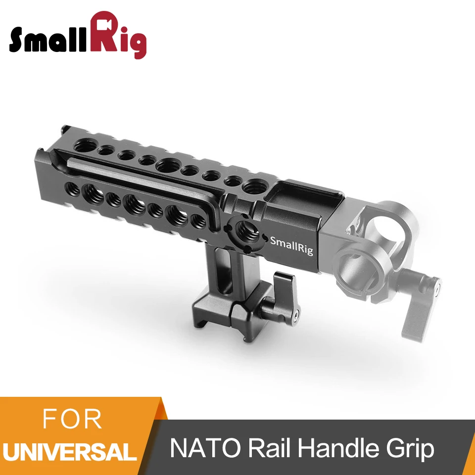 SmallRig NATO Rail Handle Grip With Mounting Points Shoe Mounts for Cameras/ Camcorder/ Action Came
