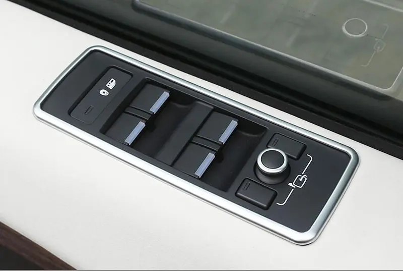 

For Land Rover Discovery 5 LR5 2017 Car-styling ABS Matte Chrome Window Lift Button Frame Cover Trim Auto Accessory Set of 4pcs