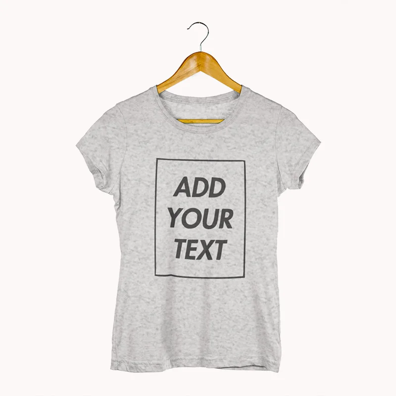 Европейский размер, женская футболка на заказ, добавьте свой собственный дизайн, принт с текстом, высокое качество, футболка из хлопка - Цвет: Серый