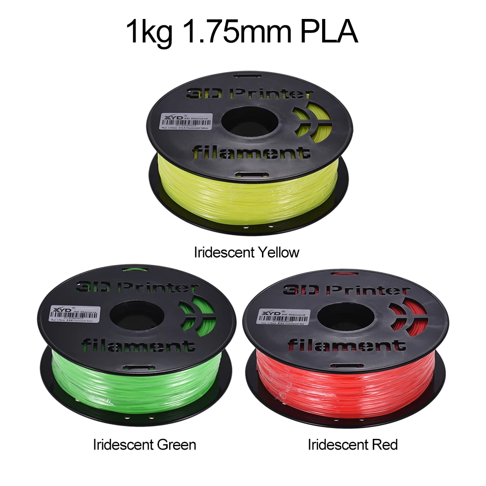 

3D Printer PLA Filament 1KG/ Spool Colorful 1.75mm Diameter Iridescent Color Printing Filaments for 3D Printers Drawing Pens