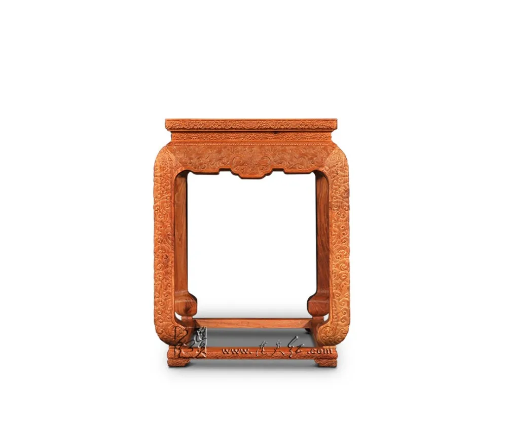 Carving Cloud-Dragon Pattern Small Tea Coffee Table Rosewood Living Room Console Tables Solid Wooden Furniture Red Wood Low Desk