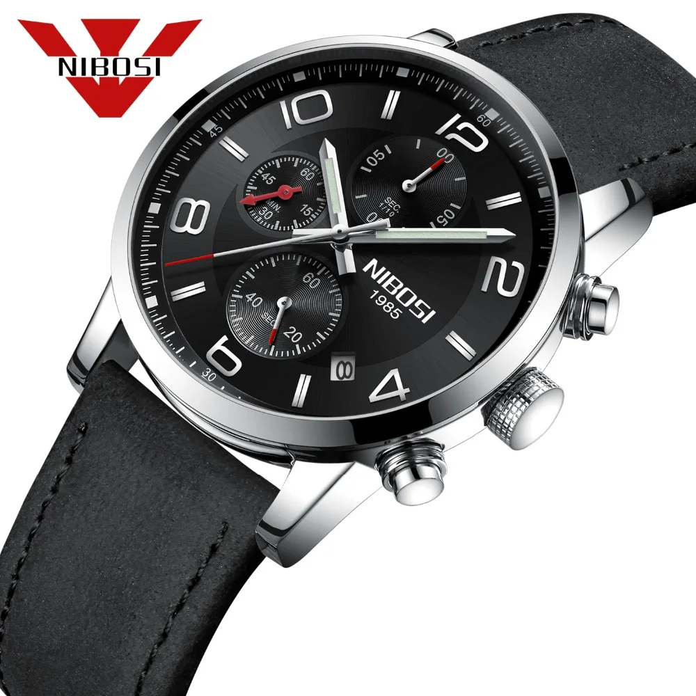 

NIBOSI Watch Men Fashion Quartz Clock Mens Watches Top Luxury Full Steel Waterproof Military Sport Wristwatch Relogio Masculino