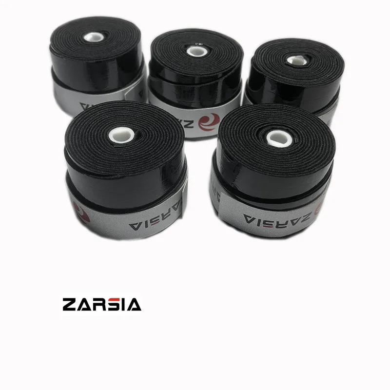 10 pcs ZARSIA سوبر لزج مضاد للانزلاق تنس مضرب قبضة العصابة الريشة القبضات لزجة تنس مضرب overgrips أسود اللون