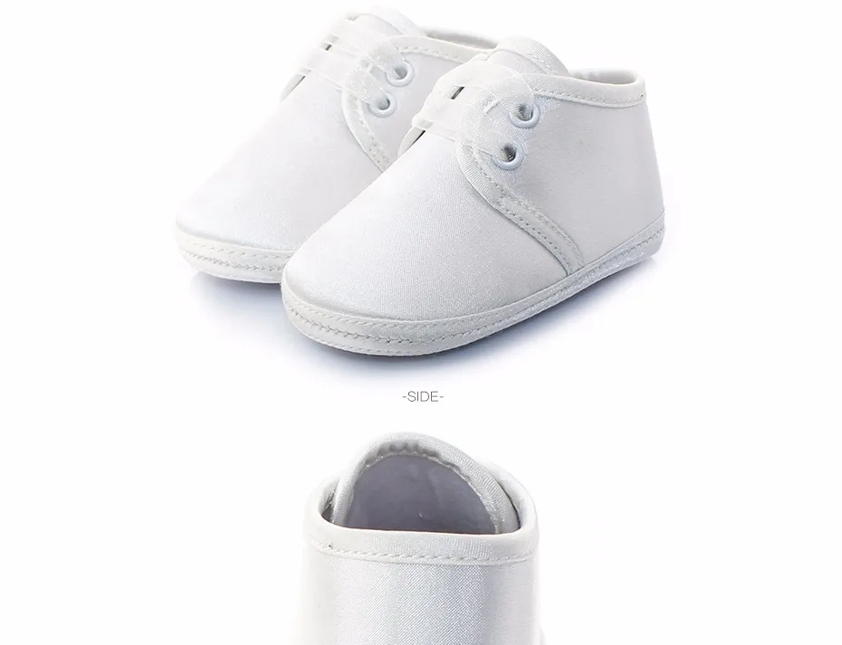 Delebao/Обувь для крещения и крещения На Шнуровке Для маленьких мальчиков; обувь для новорожденных; чисто белые туфли для крещения