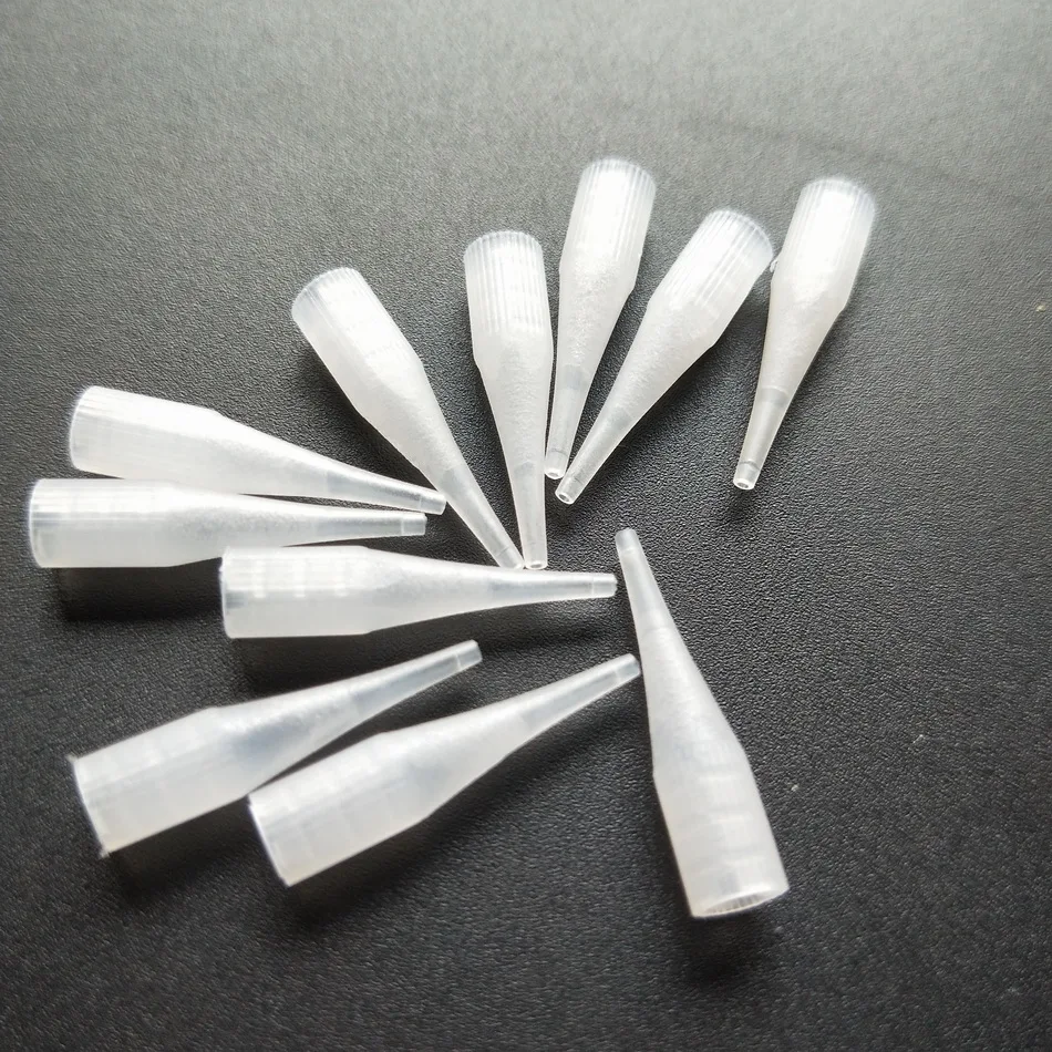 50pcs 3R Needle Tips Permanent Makeup Giant Sun/ French Machine Long Nipples Needle caps Tattoo Supplies