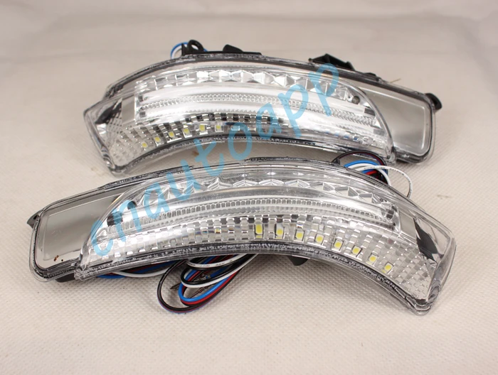 Buy 2 Pcs/lot Car LED Rearview Mirror Light 14 SMD LED Arrow Panel For Car