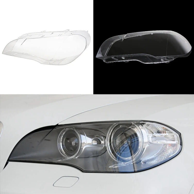 Автомобильная фара стеклянная крышка лампы крышка фары подходит для Bmw X5 E70 2008-2013