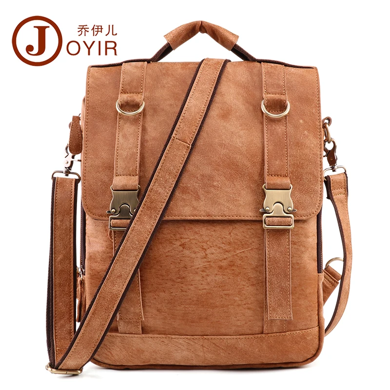 

Vintage 100% Genuine leather Men Backpack Natural Nubuck Cow Leather Men's Travel Bags Casual Zipper Big volume Men Bag