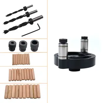 

6/8/10mm Vertical Pocket Hole Jig Self Centering Dowelling Jig Hole Puncher Locator Drill Guide For Woodworking Carpentry Tools