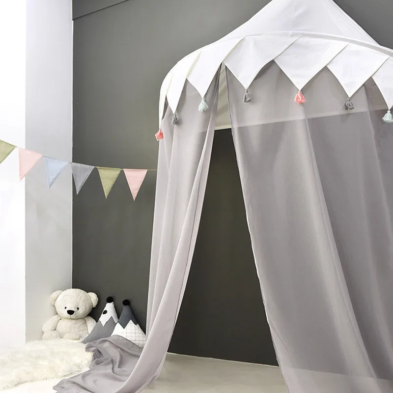 Складная кроватка палатка-вигвам для детей детский игровой домик хлопковая кровать палатка навес Детская комната Декор подарки на день рождения фотографии реквизит