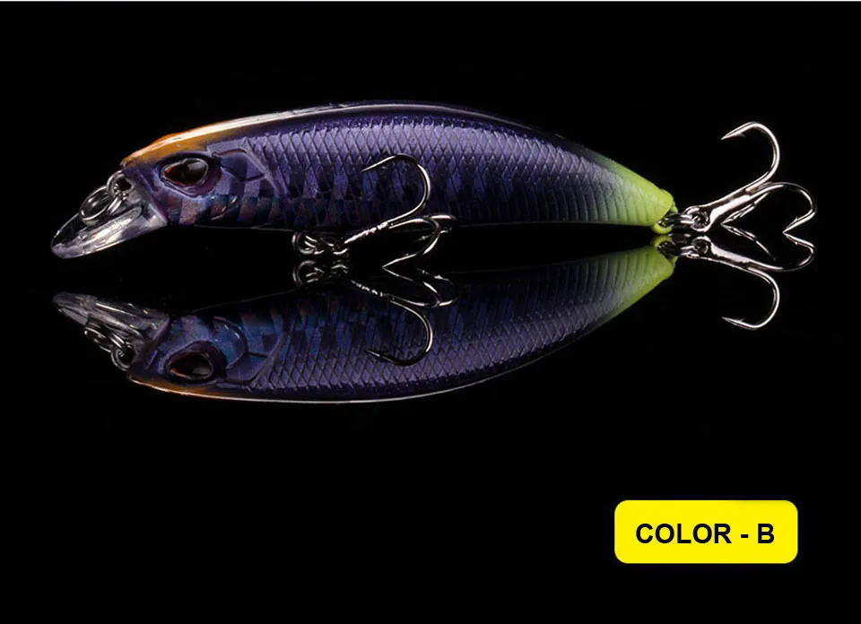 WALK FISH Minnow рыболовная приманка 65 мм 4,4 г 3D воблер с глазами воблеры искусственная пластиковая жесткая приманка Рыболовная Снасть