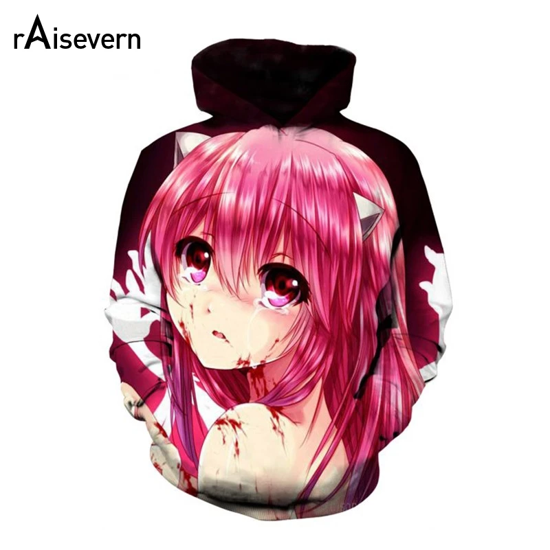 

Raisevern Rese Girls 3D Print Hoodie Elfen Lied 2019 Anime Hoody Young Classic Pullover Sexy Rabbit Girl Cosplay Tops Dropship
