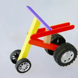 DIY ручной работы деревянный велосипед модель игрушки аксессуары творческих изобретений для детей науки Технология Малый производства