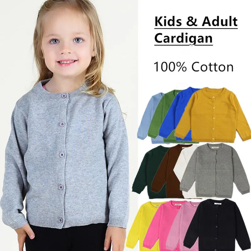 

2018 New Baby Toddler Girls Cardigans Daughter Mother Knitted Children's Sweater Long Sleeved Top Clothes Spring Outerware 1-6y