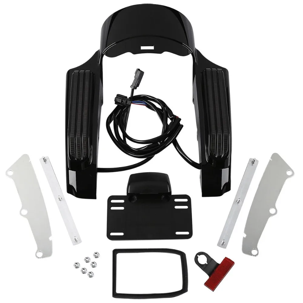  Motorcycle LED Light Rear Fender Fascia Set For Harley Touring Electra Glide Road Glide Street Glid - 32956870471