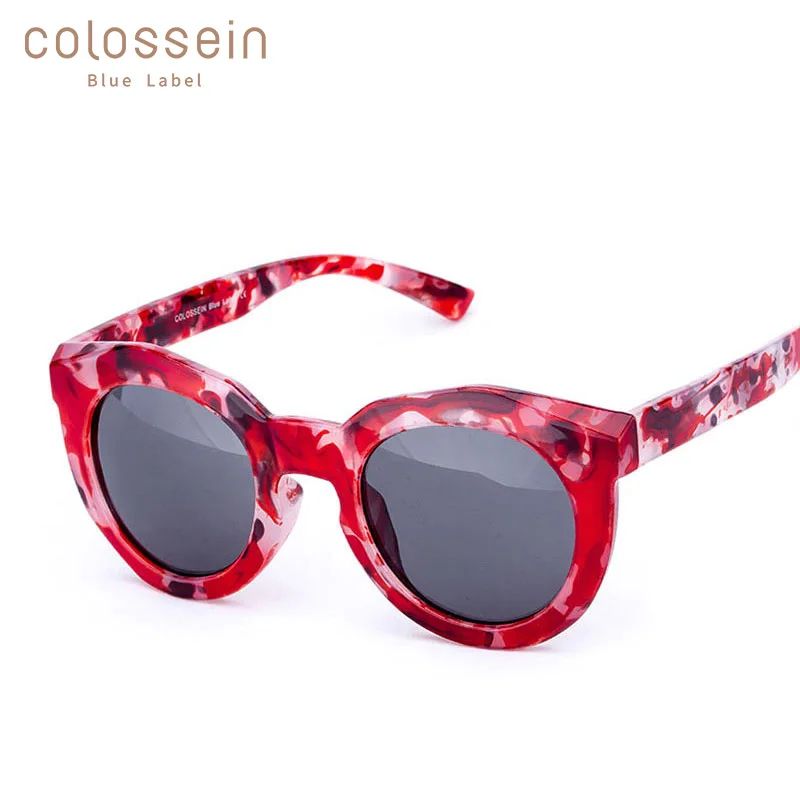 COLOSSEIN солнцезащитные очки женская мода бренд дизайнеры солнцезащитные очки круглая рамка стимпанк UV400 Modis очки красочные открытые
