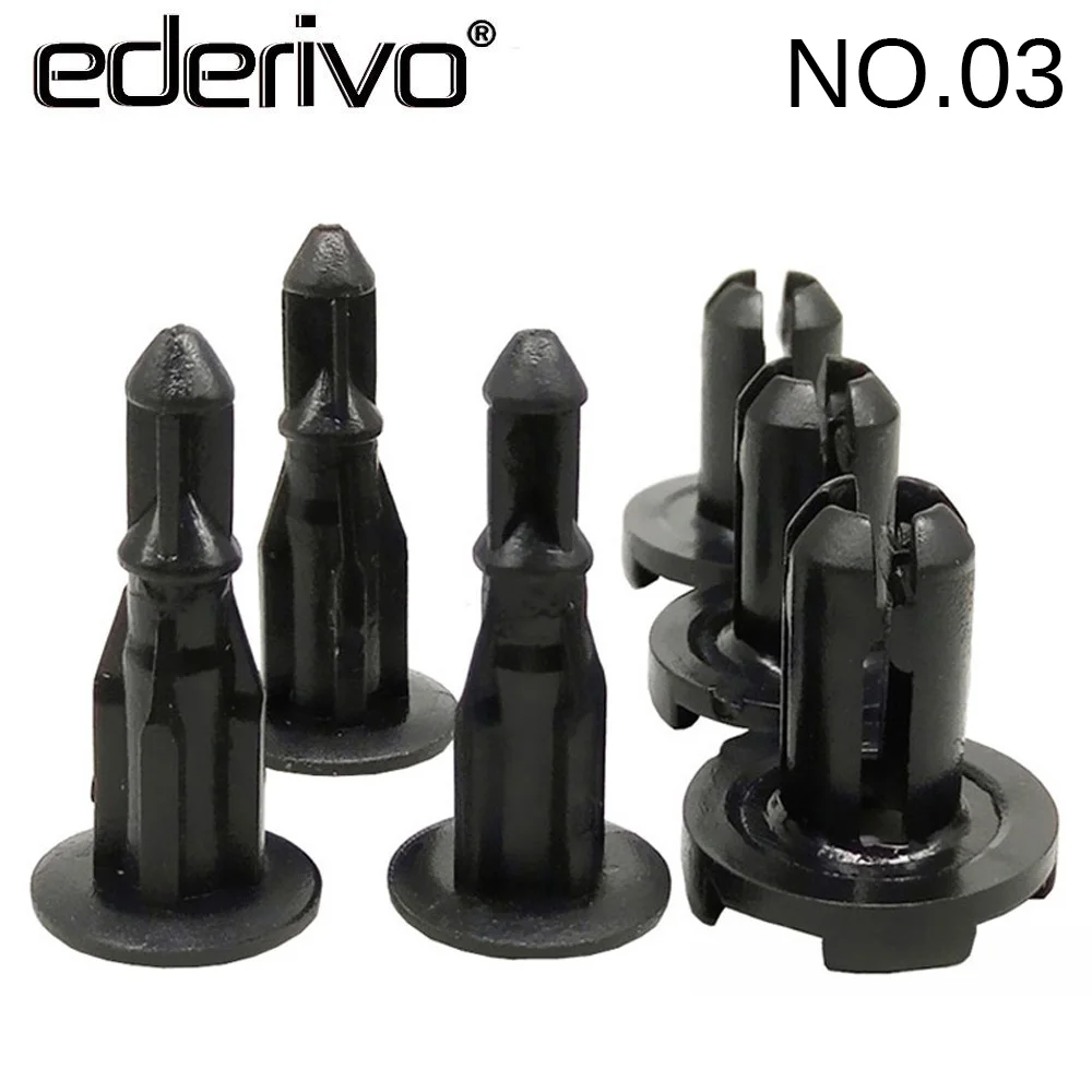 Ederivo 1PCS 9mm Car Fastener for Honda Mazda Plastic Rivet Push Type Clips Fasteners Tool Car
