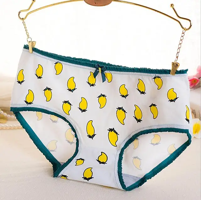 Women's Panties Cotton Briefs Mango Print Girls Underwear Ladies Autumn Winter Panty Female Sexy