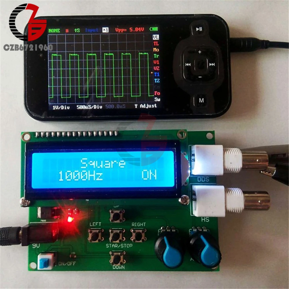 DDS функция генератор сигналов DIY комплект модуль синуса квадратный пилообразный треугольник волновой генератор 1602 цифровой ЖК-дисплей