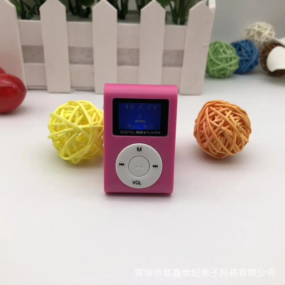 Небольшой Размеры Портативный MP3 плеер мини LCD экран MP3 плеер Музыкальный плеер Поддержка флеш-карты памяти TF 32 Гб лучший подарок - Цвет: Розовый