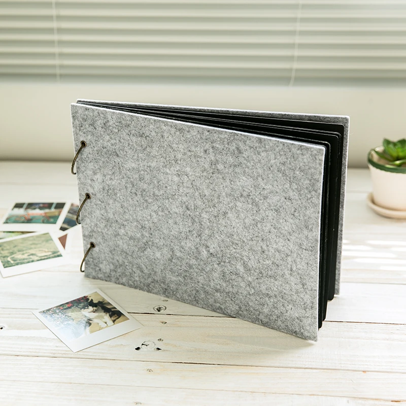 

36*26CM Horizontal 3 Ring Large Capacity DIY Blank Album 38 Sheets 76 P Paste Manual Album Fotografico Scrapbooking Paper Set