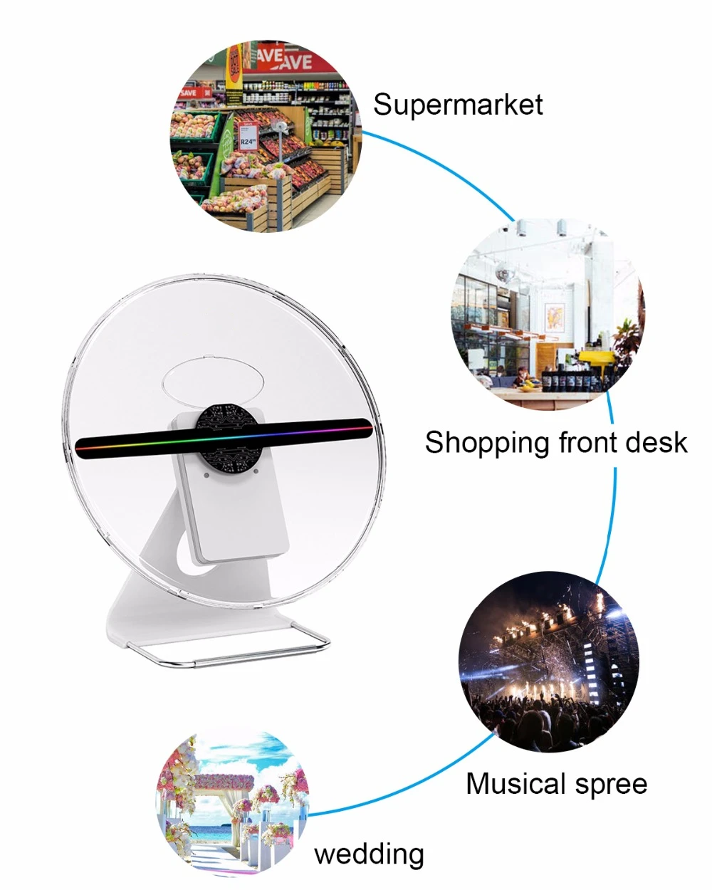 30cm 3D advertising hologram fan Projector light display holographic rechargeable WIFI videos holograma 16GB 256 LED Lamp beads 30cm 3D advertising hologram fan Projector light display holographic rechargeable WIFI videos holograma 16GB 256 LED Lamp beads