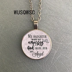 Wusqwsc para Conmemorar el Collar de la Madre, Mi Madre Es Tan Asombrosa Que Dios la Hizo Un Ángel, en la Memoria, Perdió a Su Madre. Wusqwsc para Conmemorar el Collar de la Madre, Mi Madre Es Tan Asombrosa Que Dios la Hizo Un Ángel, en la Memoria, Perdió a Su Madre.
