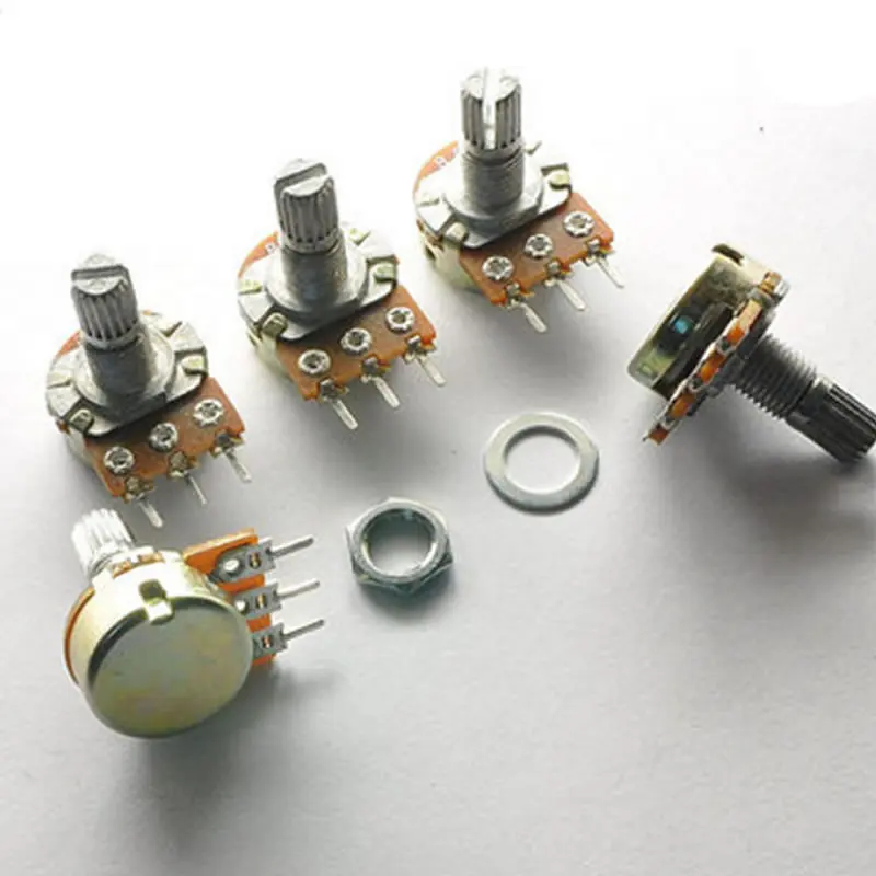 WH148 B10K Linear Potentiometer 15mm Shaft With Nuts And Washers Hot High Quality WH148 B10K Linear Potentiometer 15mm Shaft With Nuts And Washers Hot High Quality