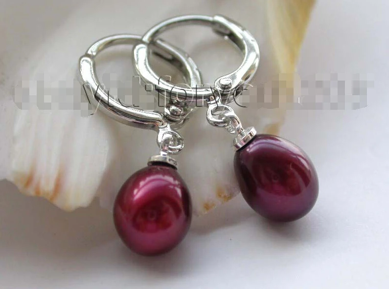

Free shippingGenuine Natural 10mm lavender drip Pearl Earrings #f1401!