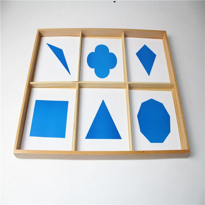  Baby Toy Montessori Six Cabinets Matching Cards Shape Early Childhood Education Preschool Training 