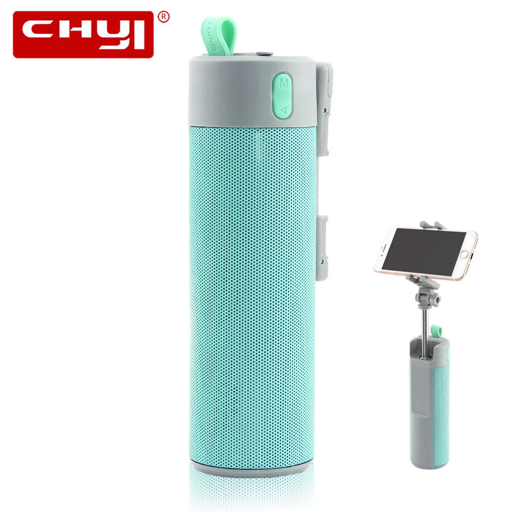 

CHYI Portable Bluetooth Boombox BT Speaker Outdoor Wireless Speaker With Holder Multifunction Power Bank Soundbar For Smartphone