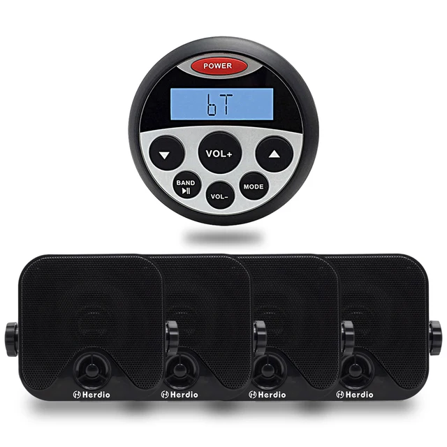 Waterproof Marine Radio Boat Bluetooth Audio SPA UTV ATV