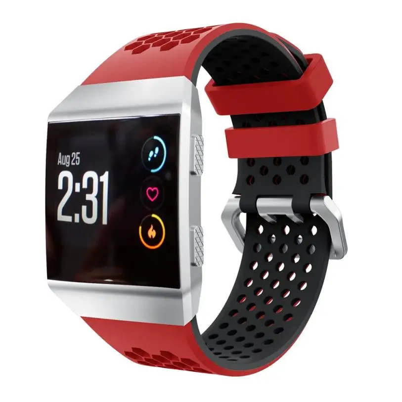 

2018 New Light Weight Ventilate Soft Silicone Perforated Accessory Sport Watch Bands Straps for Fitbit Ionic