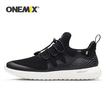 

ONEMIX Air Mesh Men Sneakers 2020 New Blade Sole Men Running Shoes Breathable Slip On Women Sneaker Outdoor Jogging Traval Shoes