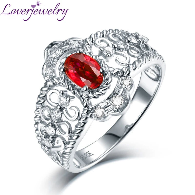Кольца для женщин Довольно натуральные грушевидные рубиновое кольцо Настоящее 14 к розовое золото блестящим алмазным напылением ювелирные
