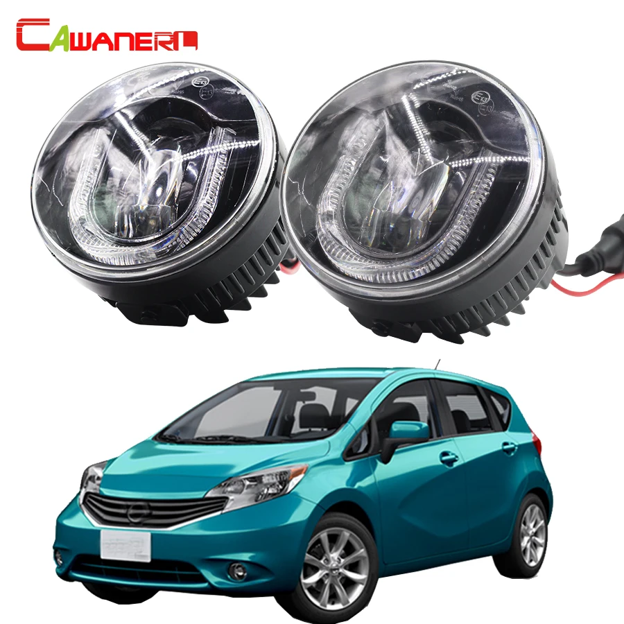 Cawanerl 2 X Car LED Fog Light DRL Daytime Running Lamp Accessories For